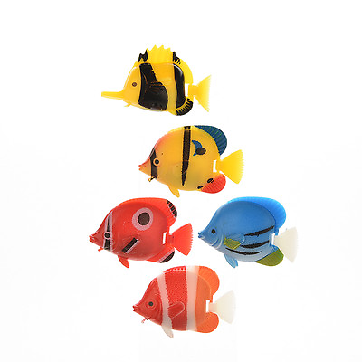 #ad Hot Aquarium Tank Plastic Artificial Swimming Fake Fish Ornament Decoration ji