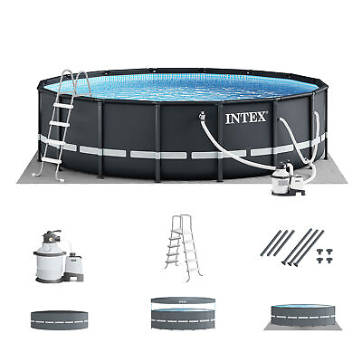 #ad Intex Ultra XTR 16ft x 48in Outdoor Frame Above Ground Swimming Pool Set w Pump