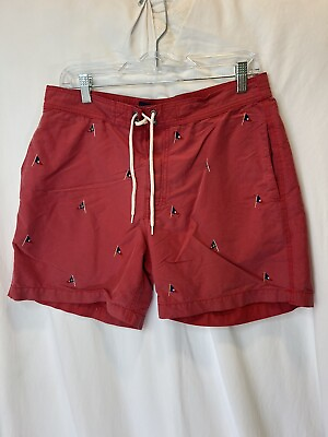 #ad #ad Vintage 90s Polo Ralph Lauren Red Flag Logo Swim Trunks Shorts Small Swimming
