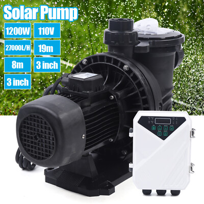 Solar Swimming Pool Pump DC 110VRemovable Filter MPPT Controller 1.5HP 1200W