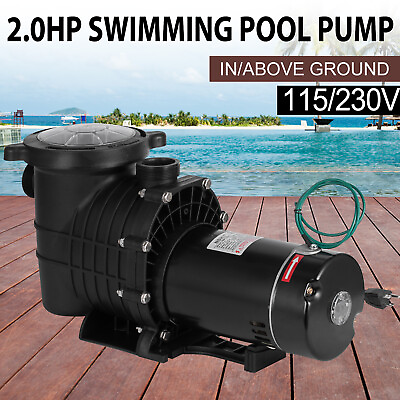 2 HP In Above Ground Hayward Swimming Pool Pump Motor Strainer 1500W