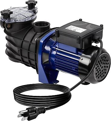 #ad Swimming Pool Pump 0.75HP Pool Pump 550W 115V In Above Ground with Filter Basket