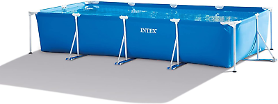 #ad Intex 28279EH 14Ft X 33In Puncture Resistant Rectangular Frame above Ground Back