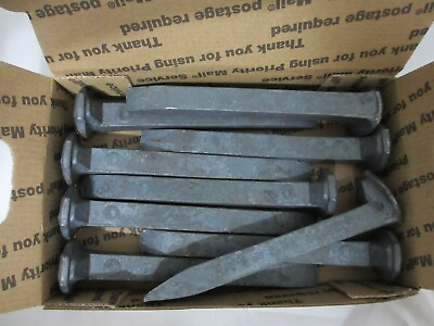 HIGH CARBON RAILROAD SPIKES LOT OF 10 BRAND NEW NEVER USED 03