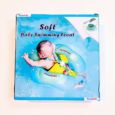Inflatable Baby Float Sunshade Swimming Boat Seat W Canopy Swim Ring Size Small