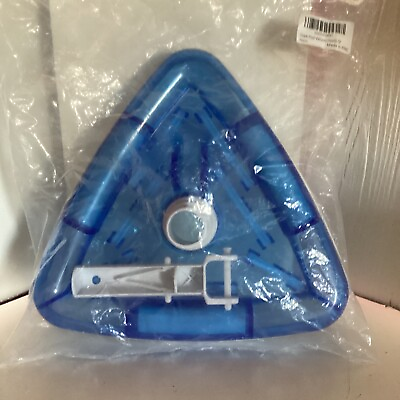 #ad Pool Cleaner Vacuum Head Clear Blue Triangle Weighted 11 in 1 1 4” 1 12” Hose
