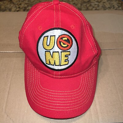 John Cena Cap Hat U Cant C See Me Rise Above Hate Hustle Loyalty Respect Red WWE