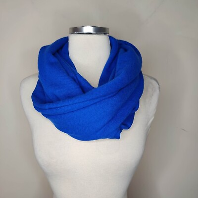 #ad #ad Frontgate 100% Cashmere Infinity Scarf Blue 12 Gauge 2 Ply 31quot; x 20.5quot; Rectangle