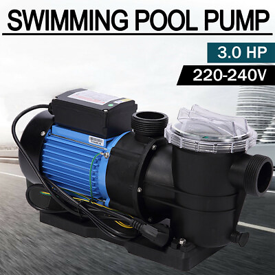#ad 1.2 3.0HP High Flow Above Ground Swimming Pool Pump w Strainer Filter Basket