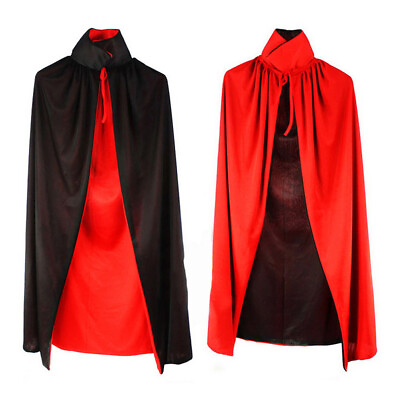 Vampire Cape Dracula Devil Cloak Fancy Adult Costume Masquerade Party Halloween