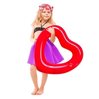 #ad Heart Swimming Pool Float Loungers Tube Water Fun Beach Party Toys for Red S