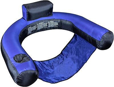 #ad SWIMLINE ORIGINAL Fabric Covered U Seat Inflatable Pool Lounger