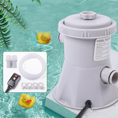 Electric Pool Water Filter Swimming Above Ground Pools Cleaning Pump 300Gal USA