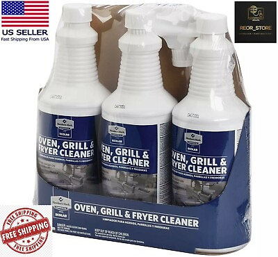 #ad 3 PK Restaurant Commercial Oven Grill and Fryer Cleaner 32 oz. Free Shipping