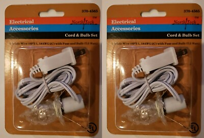 2 New C7 Replacement Light Cord for blow mold 3#x27; Socket amp; Bulb with clips