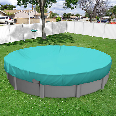 #ad Round Waterproof Winter Pool Cover Heavy Duty Above Ground Swimming Turquoise