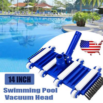 #ad Pool Vacuum Head with Wheels 14quot; Heavy Duty Head Flexible Swimming Pool Vacuum