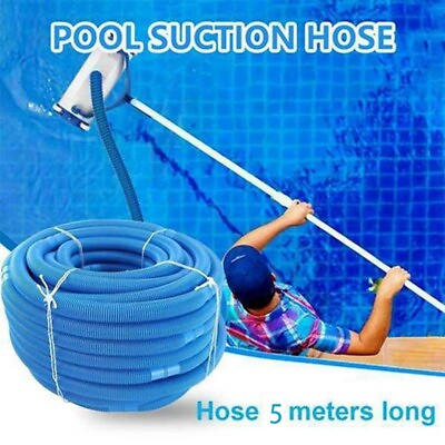 #ad 5M Swimming Pool Vacuum Cleaner Hose Suction Swimming Replacement Pipe Pool9680