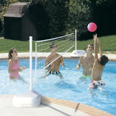 #ad Dunn Rite Products H2O Hoops Poolside Basketball and Volleyball Game Set