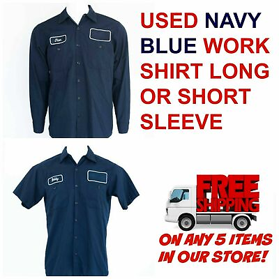 Used Work Shirts Cintas Redkap Unifirst Gamp;K Navy Blue