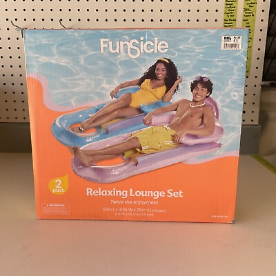#ad Pool Relaxing Lounge Set Raft Float Set Of 2