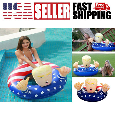 #ad 47quot;Trump Swimming Floats Inflatable Pool Raft Float Swim Circle Ring Beach Party