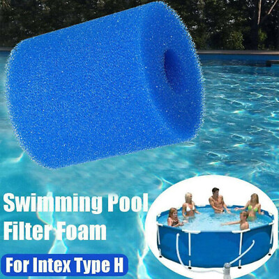 #ad Reusable Cylindrical Swimming Pool Filters Foam Sponge Cleanser Replacement m