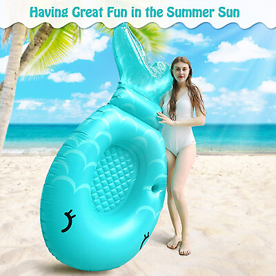 #ad Inflatable Swimming Lounger Pool Tube Floating Chair Seat Adult Summer Beach