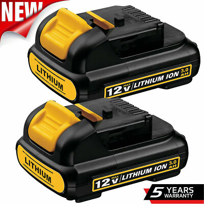 2Pack 12V 3.0Ah 12 Volt XR Max Lithium Battery For DeWalt DCB127 2 DCB120 DCB121