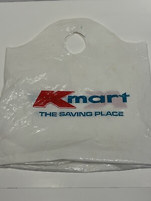 #ad Vintage KMART The Savings Place Plastic Shopping Bag 15quot; x 17quot; Made in Canada