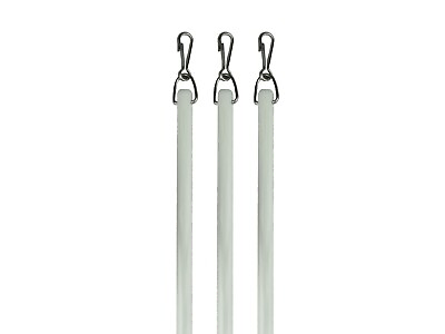 #ad Fiberglass Drapery Wand Baton w Stainless Steel Snap Hook 3 Pack Choose Size