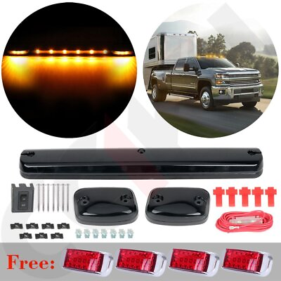 3x 12 led cab roof marker For 2008 2016 Chevrolet Silverado 35004x red light