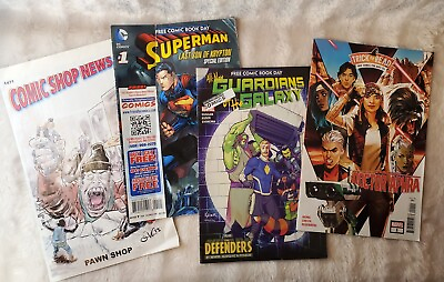 #ad DC And Marvel Free Comic Book Day Lot Of 3 2013 2017 amp; 2022 W Comic Shop News