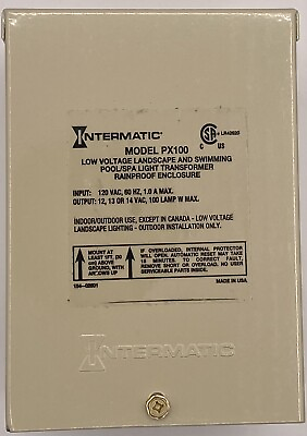 #ad Intermatic Pool Light Safety Transformer 100 Watt PX100