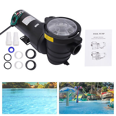 #ad #ad 1.5HP 92GPM Above Ground SPA Swimming Pool Pump w Strainer Filter 3450rpm 1100 W