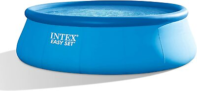 Intex 15#x27; x 48quot; Easy Set Pool w Filter Pump Ladder Ground Cloth amp; Pool 26167E