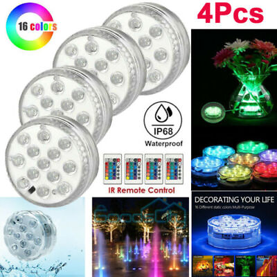 #ad #ad Pool light Waterproof Underwater Led Lights w Remote Pool Fountain suction cup