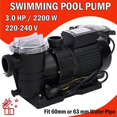 #ad 3HP Swimming Pool Water Pump Above Ground Motor Strainer Efficient Powerful