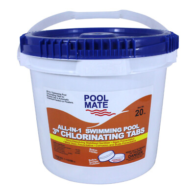 #ad Pool Mate All in One 3quot; Chlorine Tabs 20 Lbs