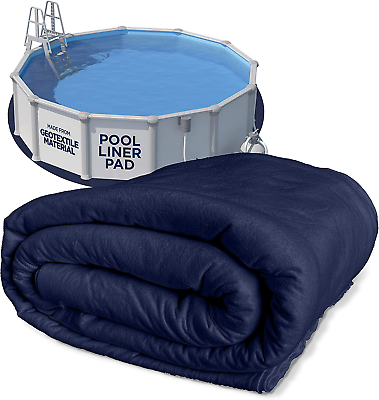 #ad 18 Ft Round Blue Pool Liner Pad Puncture Prevention Extend Liner Life