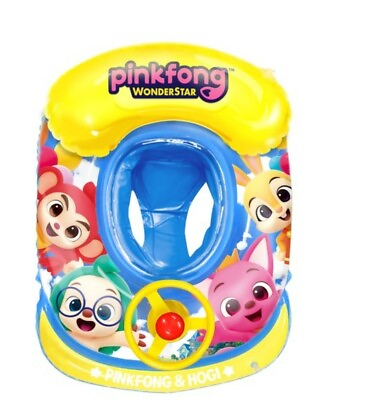 Pinkfong Wonderstar Baby Toddler Kids Swimming Inflatable Car Pool Float Tube