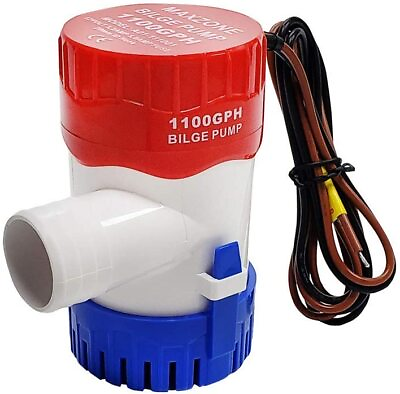 1100GPH 12V Electric Marine Submersible Bilge Sump Water Pump for Boat 3 4quot; Hose