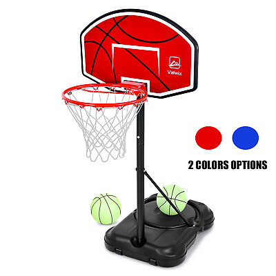 #ad Outdoor Poolside Basketball Hoop 41#x27;#x27; 59#x27;#x27; Adjustable Height w 2 Balls Pump