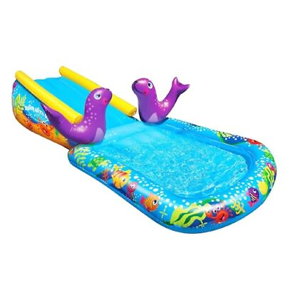 #ad #ad Banzai My First Water Slide and Splash Pool with Sprinkler 98quot; x 59quot; x 24quot; I...
