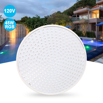 #ad Waterproof 120V LED Pool Light Bulb for Inground Swimming Pool ，Color Changing