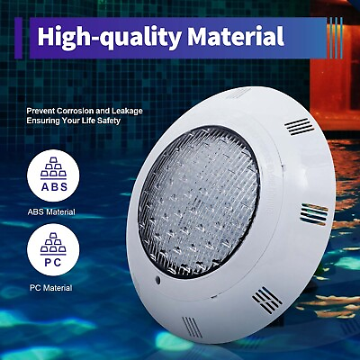 #ad #ad 45W Underwater Swimming Pool SPA Light Waterproof RGB 7 Color LED Remote Control