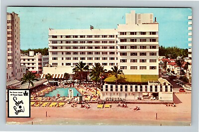 #ad Miami FL Florida Sans Sower Resort Swimming At Pool c1966 Vintage Postcard
