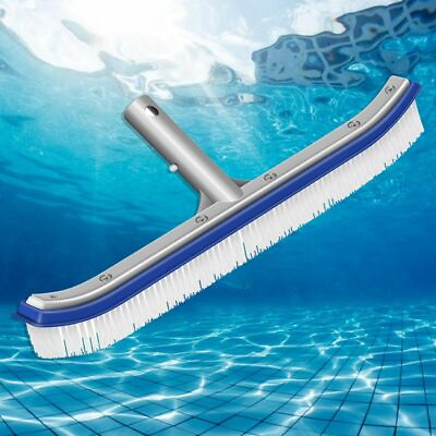 #ad Blue 18Inch Swimming Pool Wall amp; Floor Brush w Nylon Bristles amp; Aluminum Handle