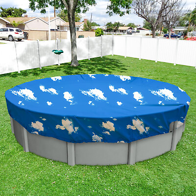#ad #ad Round Waterproof Winter Pool Cover Heavy Duty Safety Above Ground Swimming SKY