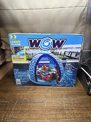 #ad WOW Sports Pool Canopy Island Heavy Duty Inflatable Float 100quot; Diameter